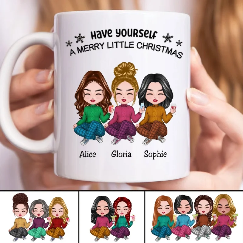 Besties - Have Yourself A Merry Little Christmas - Personalized Mug