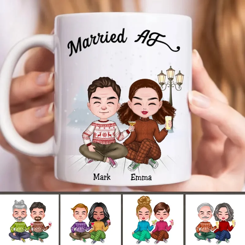 Couple - Christmas Couple Married AF - Personalized Mug (TC)