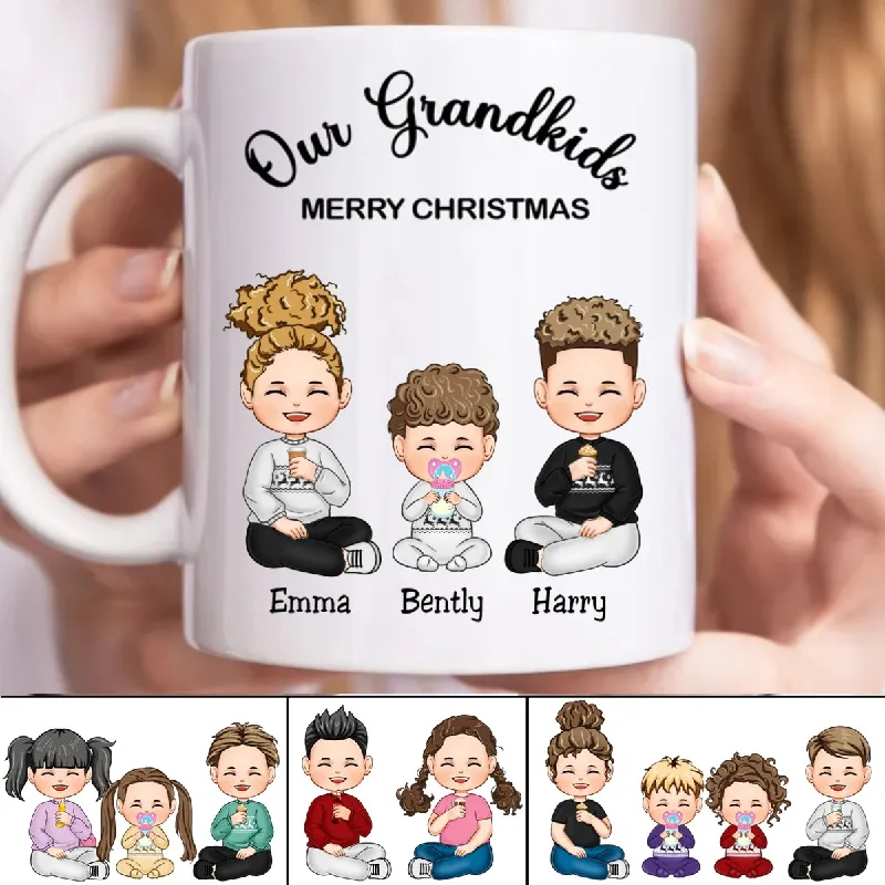 Family - Our Grandkids Merry Christmas - Personalized Mug