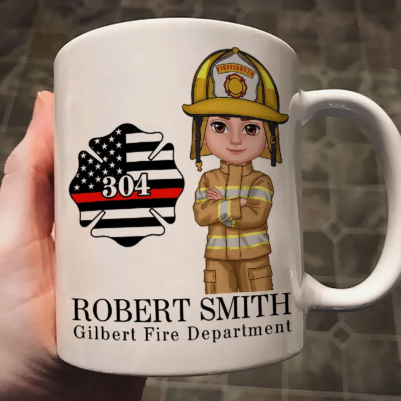 Firefighter Personalized Mug, Appreciation Gift, Graduation Gift, Christmas Gift For Colleagues, Boss