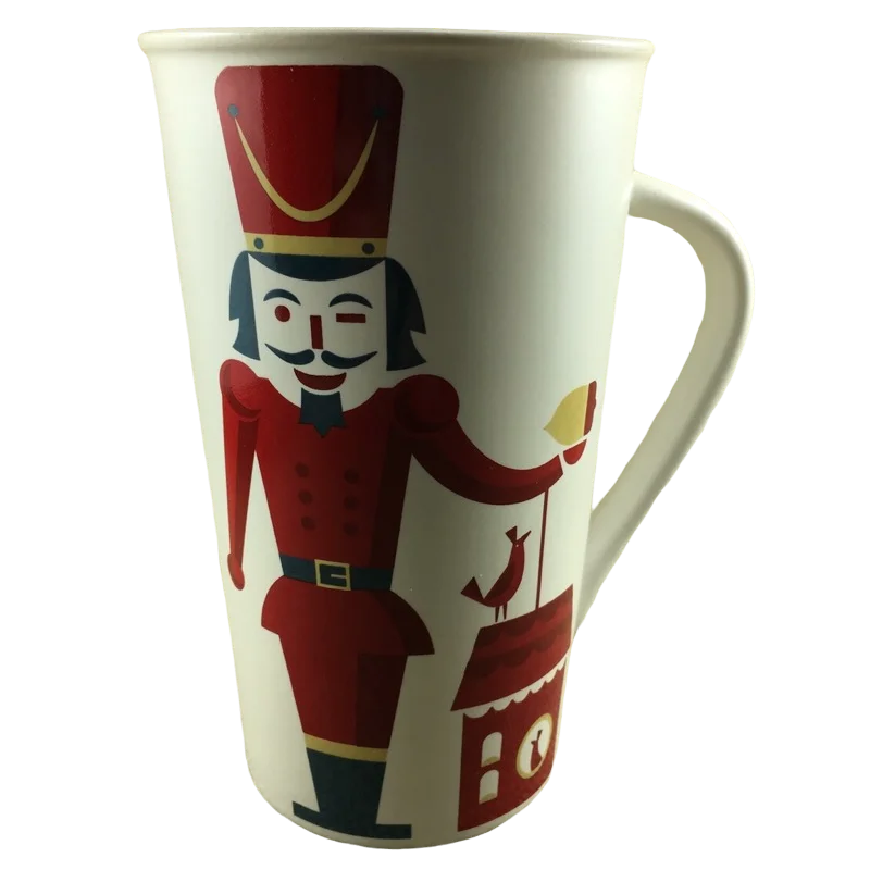 Nutcracker Toy Soldier And Birdhouse Tall Christmas Mug Starbucks