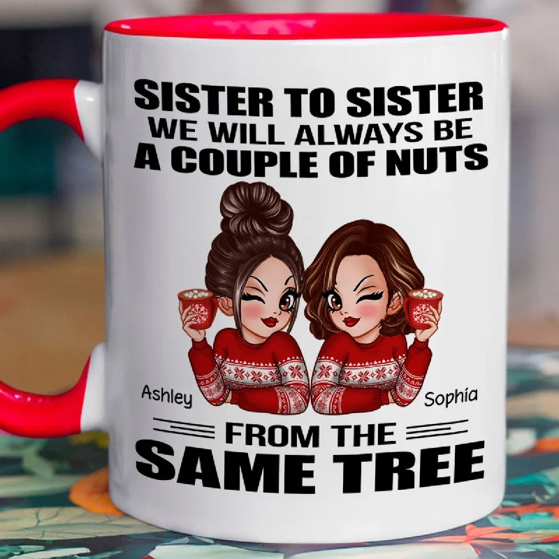 Sister To Sister Personalized Mug, Christmas Gift