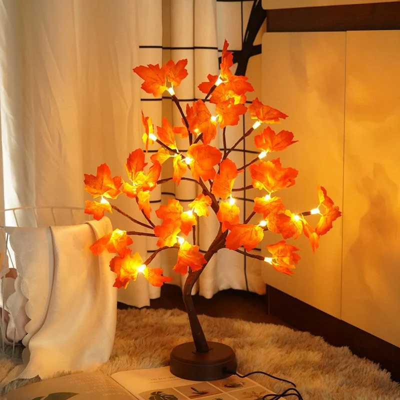 LED Table Lamp Maple Tree USB Fairy Night Lights For Christmas Wedding Parties Home Decoration