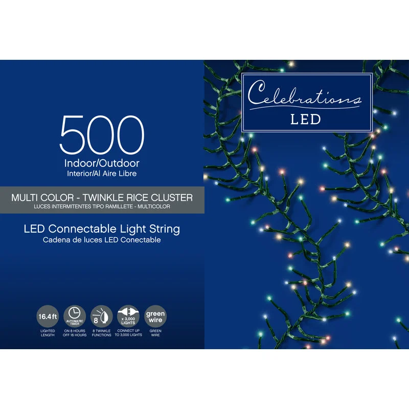 Celebrations LED Multicolored 500 ct String Christmas Lights