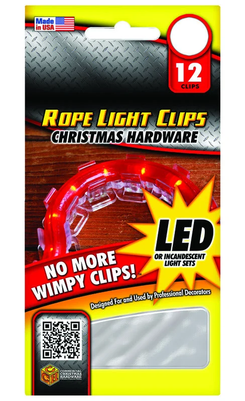 Commercial Christmas Hardware 1 in. Light Clips 12 pk