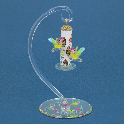 Glass Baron Bird Feeder Glass Figurine