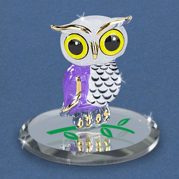 Glass Baron Big Snowy Owl Figurine