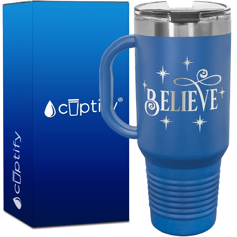 Believe 40oz Christmas Travel Mug