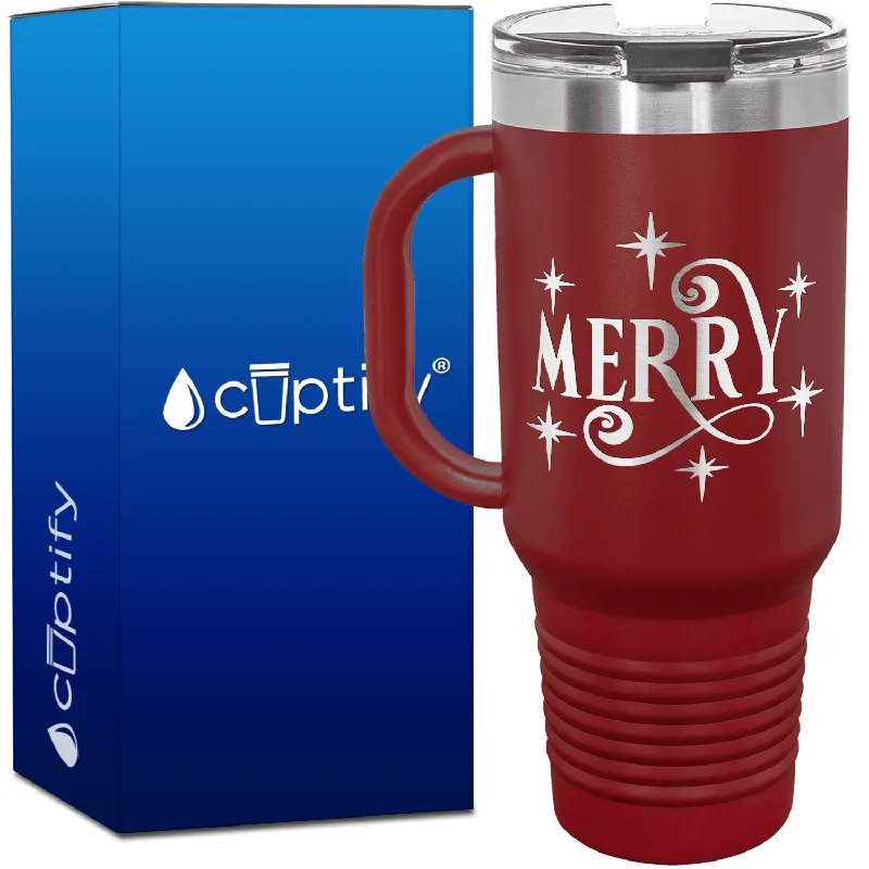 Merry 40oz Christmas Travel Mug