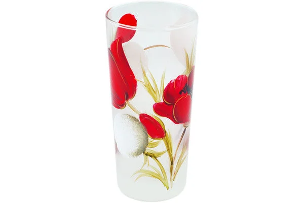 13 oz Glass - Frosty Poppies