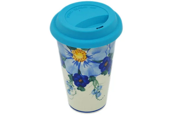 6" Travel Coffee Mug - Himalayan Blue Poppy