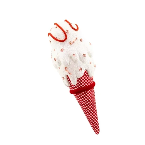 2 FT Red & White Ice Cream Cone Ornament