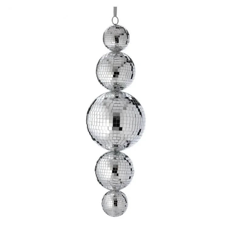 22" Multi Mirror Ball Finial Ornament