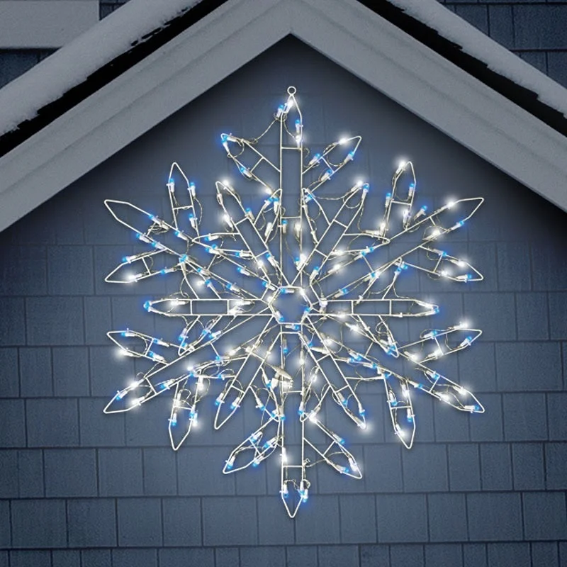 35" Twinkling LED Snowflake Silhouette Decoration