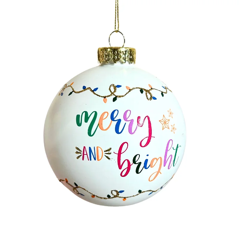 4" Merry & Bright Ball Ornament