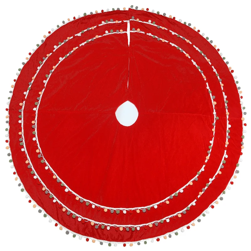 48 in. General Store Collection Red Velvet Tree Skirt