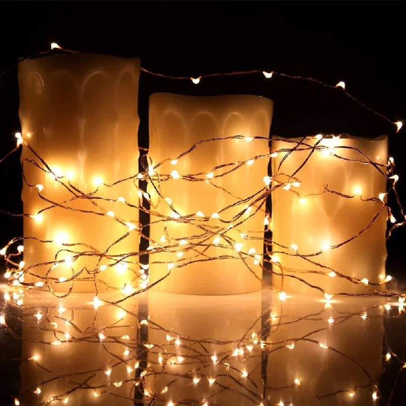 50 Battery Operated LED Warm White Starry Christmas Lights