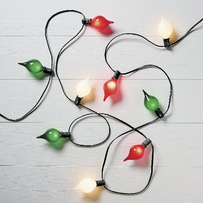 Set of 50 Twinkle Mini Flame Tip Christmas Lights