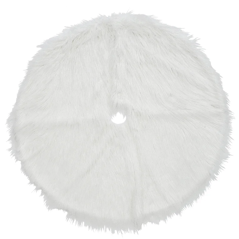 52 in. General Store Collection White High Pile Tree Skirt