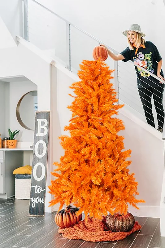 6' Orange Norway Pine Christmas Tree