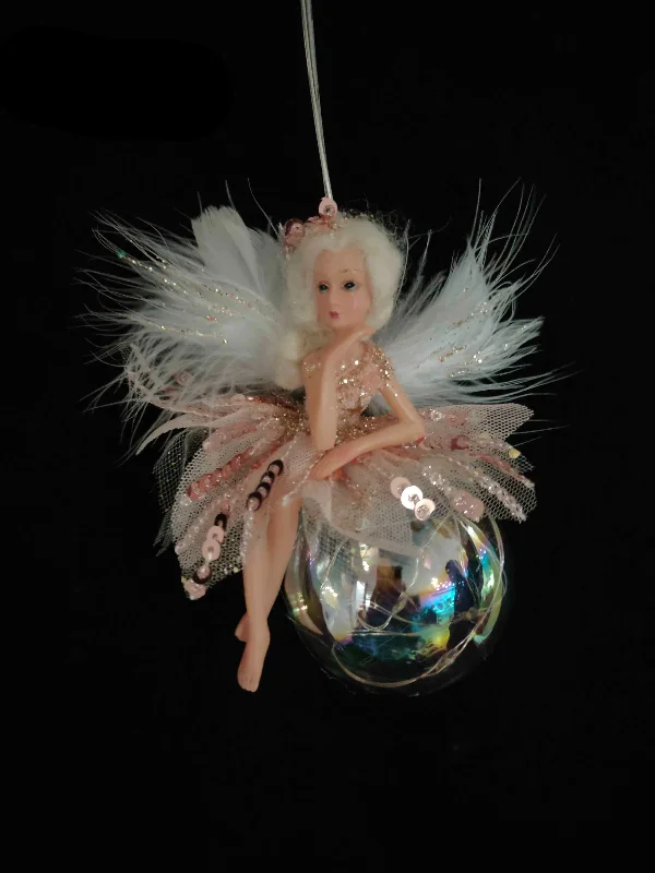 6"  Fairy Ball Lighted Ornament