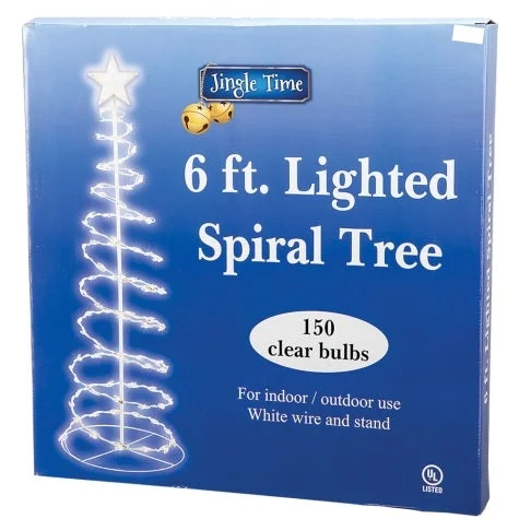 6' Spiral Lighted Christmas Trees