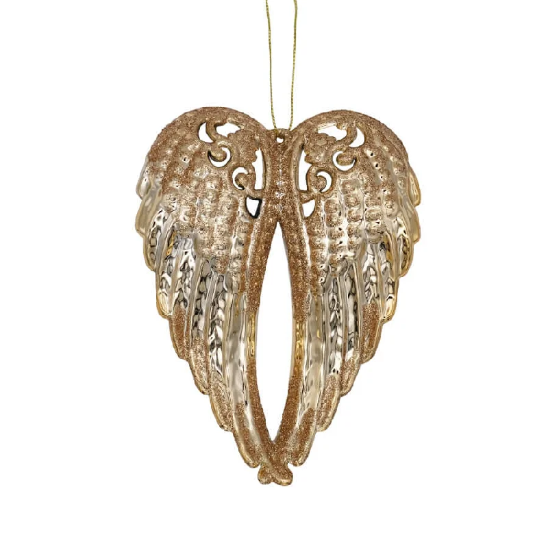 ANGEL WINGS - CHRISTMAS TREE DECORATION- GLASS