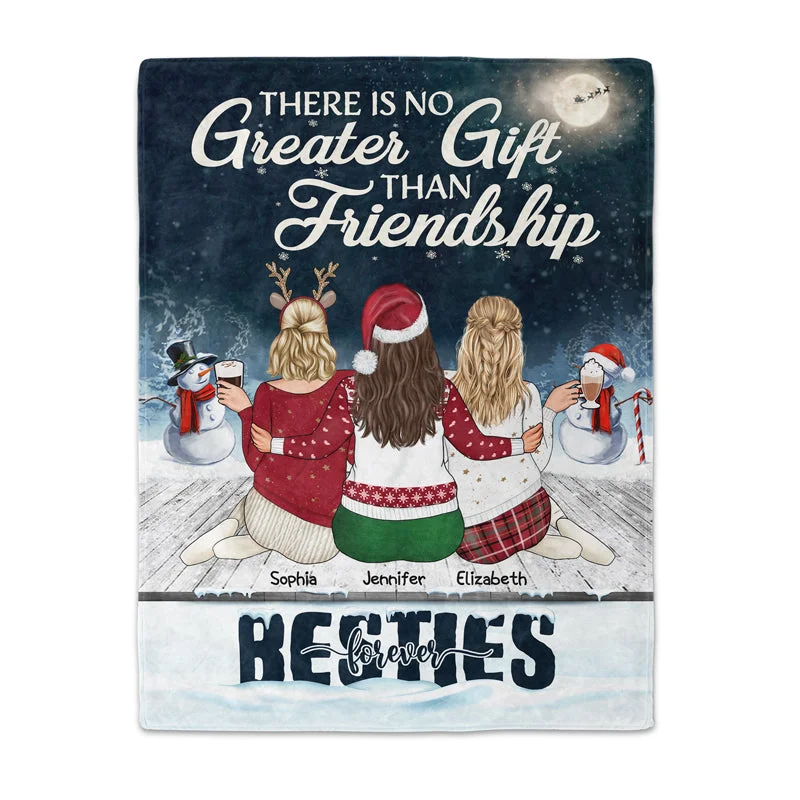 Best Friends There Is No Greater Gift Than Friendship - Christmas Gift For Besties And Sisters - Personalized Custom Fleece Blanket