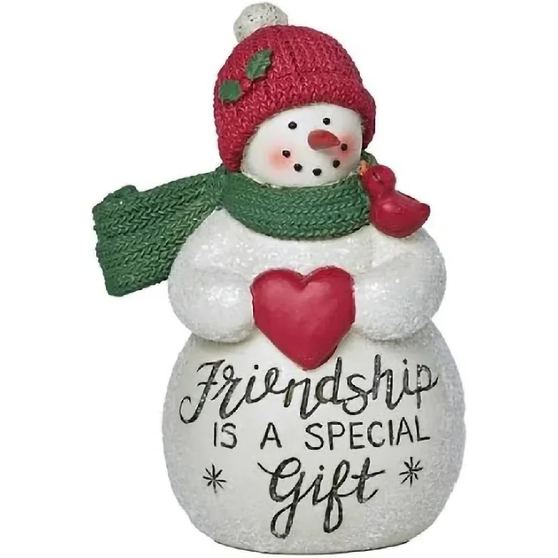 Blossom Bucket : 3.5" Snowman - Friendship Is A Gift