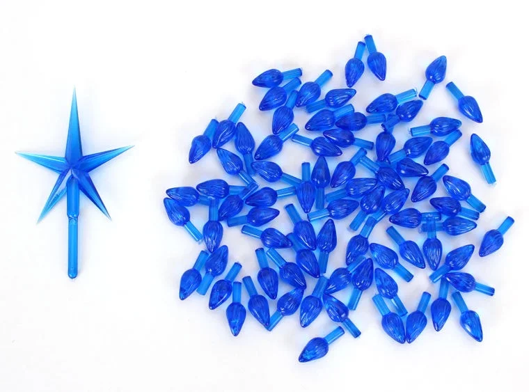 Blue Twist Lights with Star