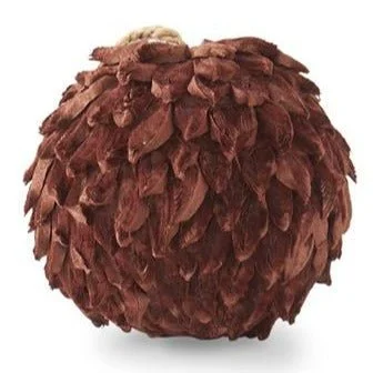 Burgundy Petal Leaf Ball Ornament