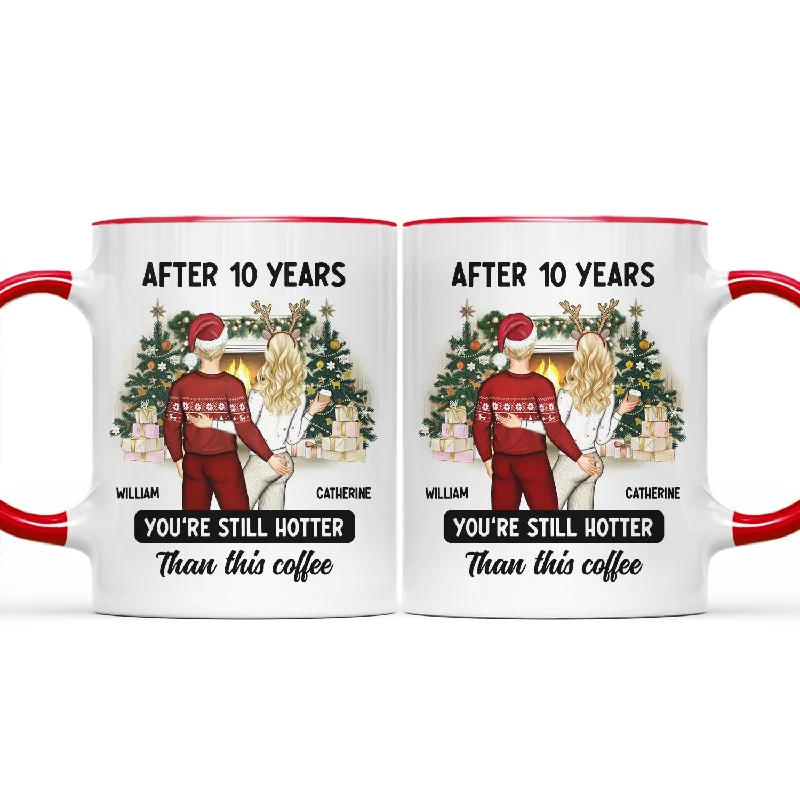 Christmas Couple After Years Hotter Than This Coffee - Gift For Couples - Personalized Accent Mug