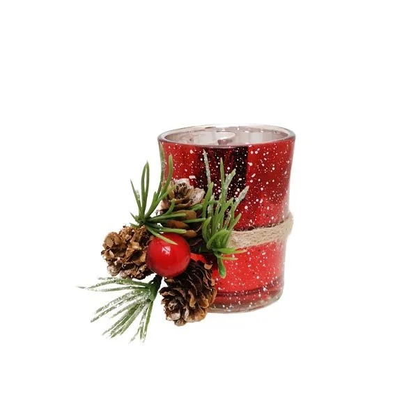 Christmas Glass Candle Holder