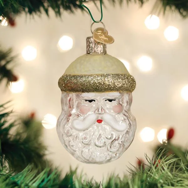 Crystal Santa Ornament