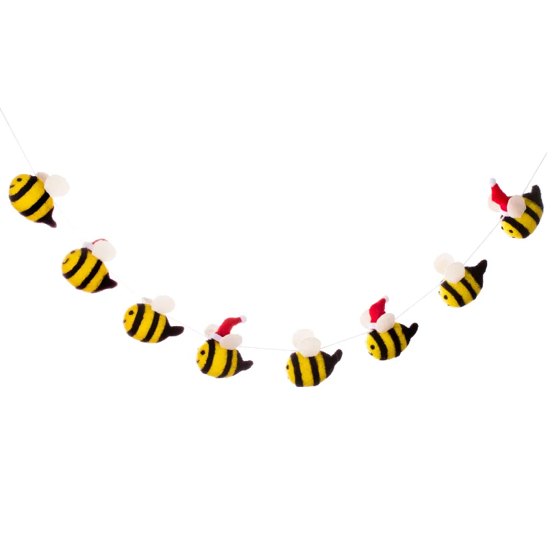 Felt Bee Christmas Garland