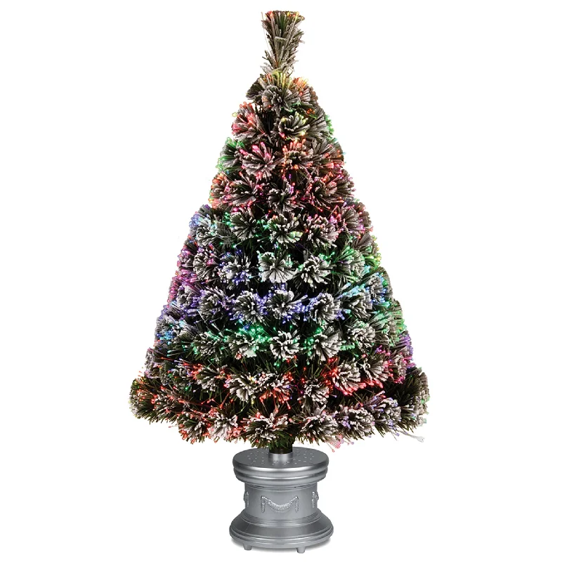 36 in. Fiber Optic Evergreen Flocked Tree