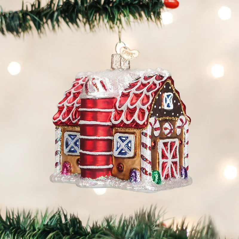 Gingerbread Barn Ornament