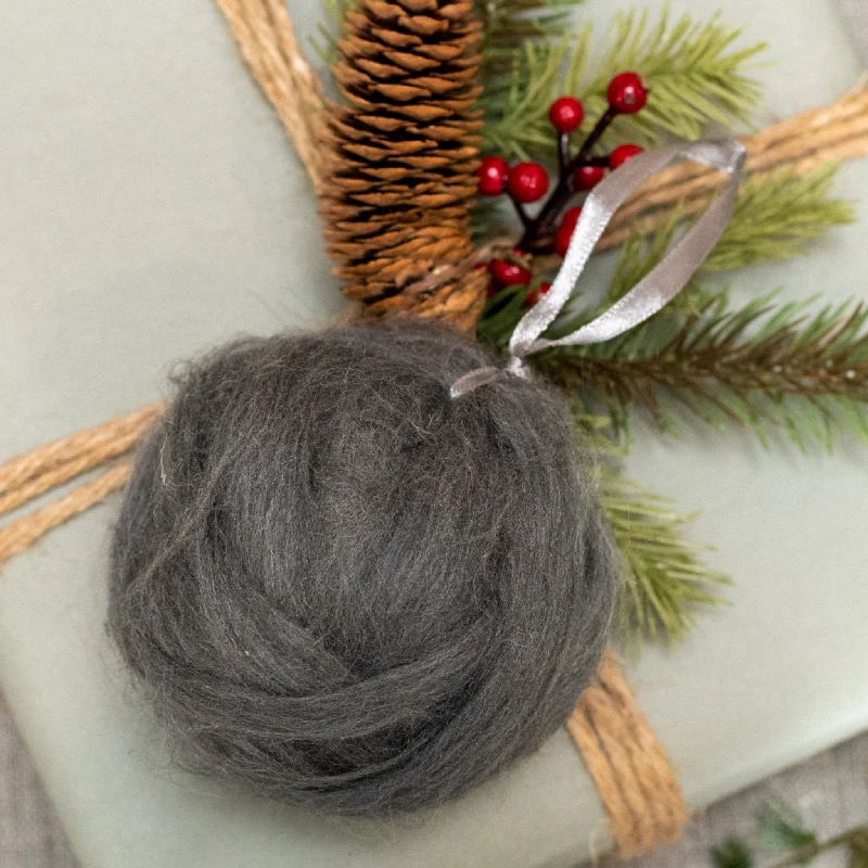 cream Homespun Yarn Ball Ornament