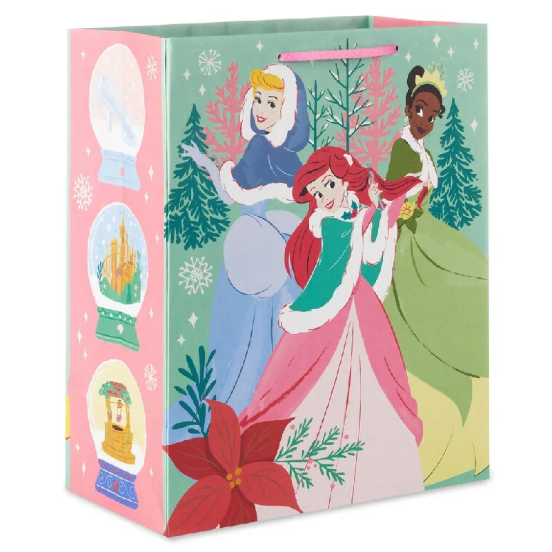 Hallmark : 113" Disney Princesses on Green Large Holiday Gift Bag