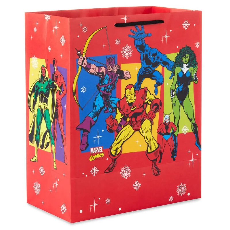 Hallmark : 13" Marvel Comics Avengers on Red Large Holiday Gift Bag