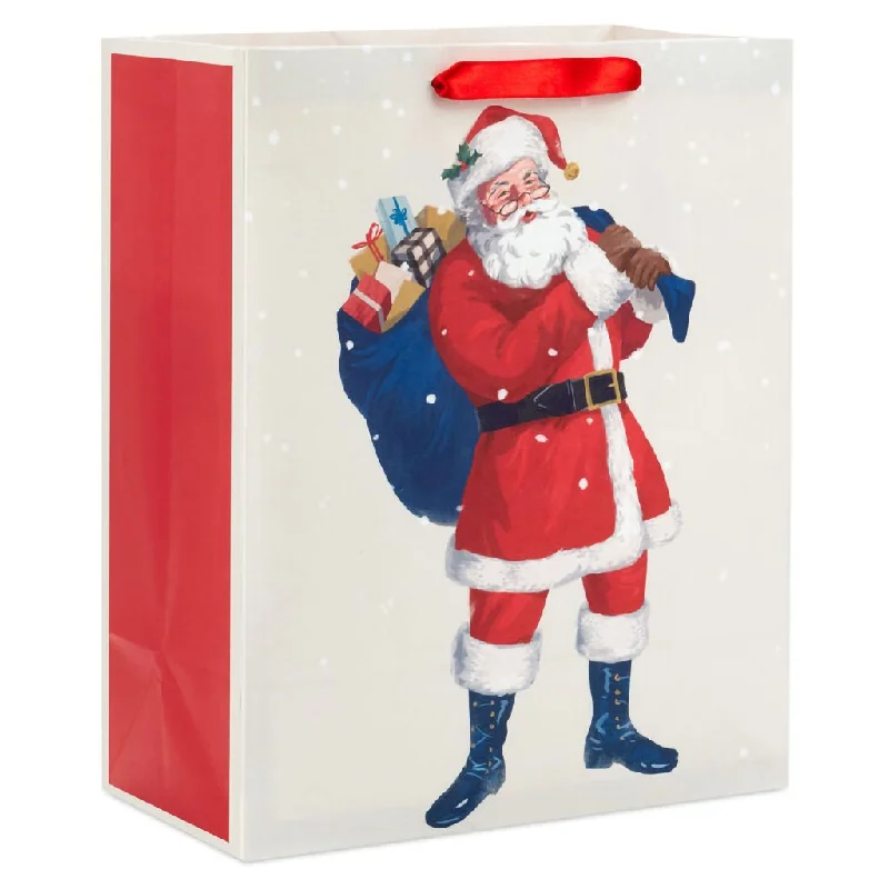 Hallmark : 13" Santa With Toy Sack Large Christmas Gift Bag