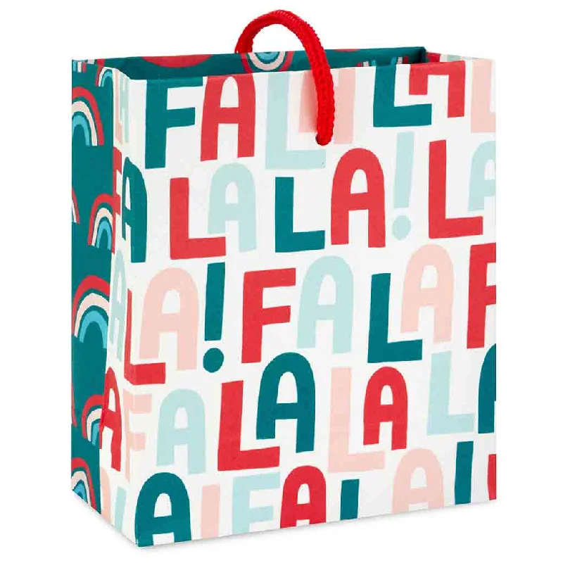 Hallmark : 4.6" Colorful Fa La La Christmas Gift Card Holder Mini Bag