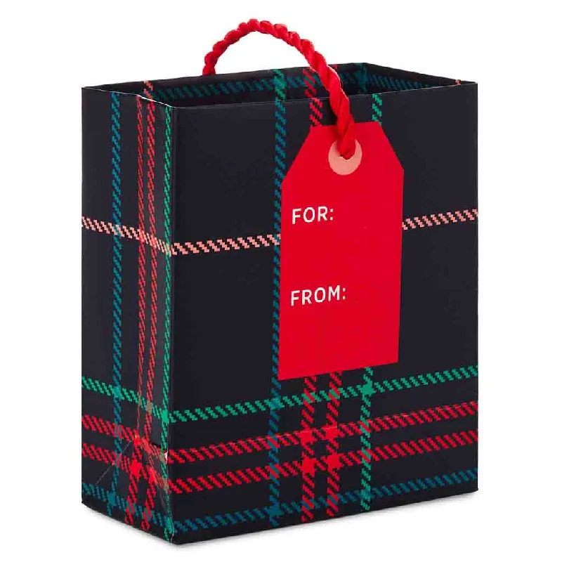 Hallmark : 4.6" Holiday Plaid Christmas Gift Card Holder Mini Bag