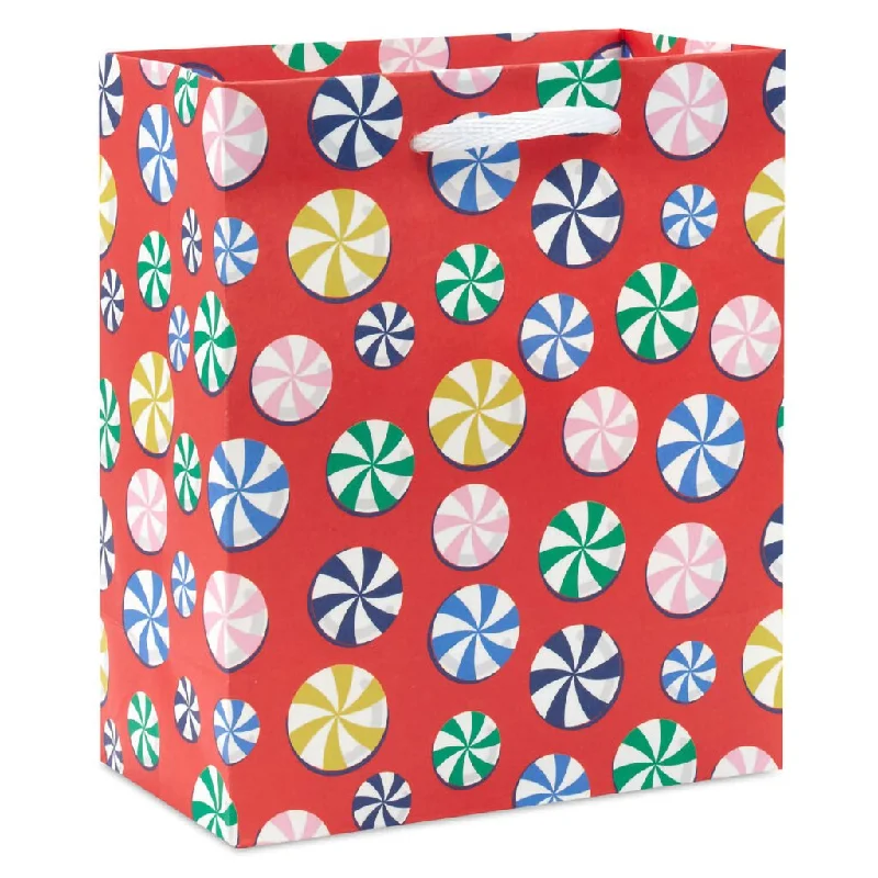 Hallmark : 6.5" Peppermints on Red Small Holiday Gift Bag