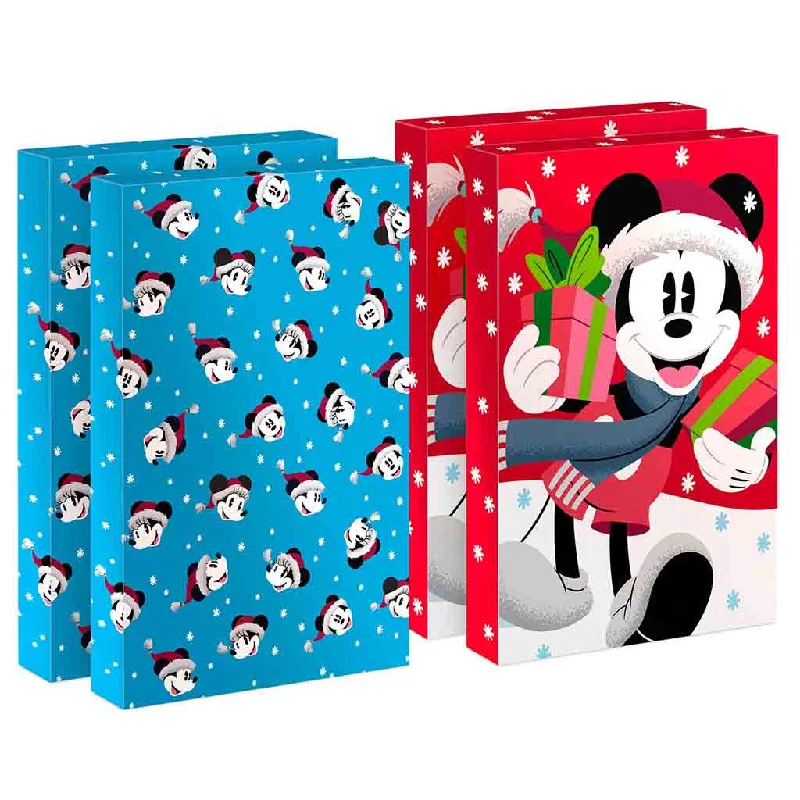 Hallmark : Disney Mickey and Minnie 4-Pack Medium Christmas Gift Boxes