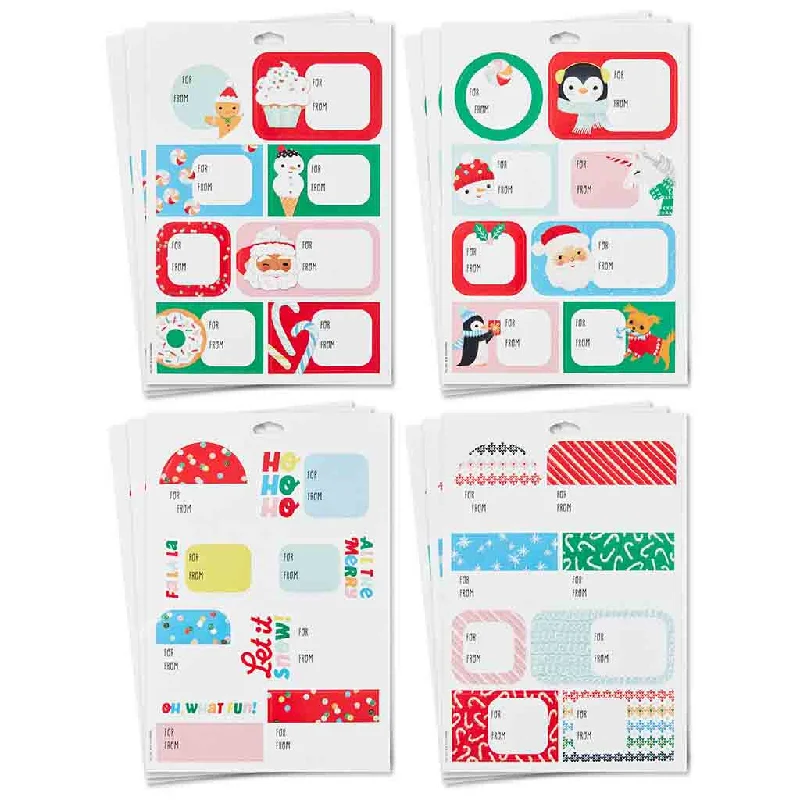 Hallmark : Family Fun Christmas Gift Tag Stickers, Pack of 96