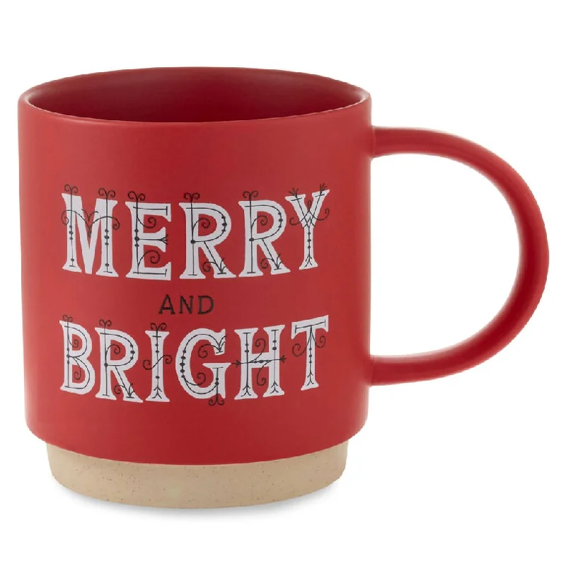 Hallmark : Merry and Bright Holiday Mug, 16 oz.