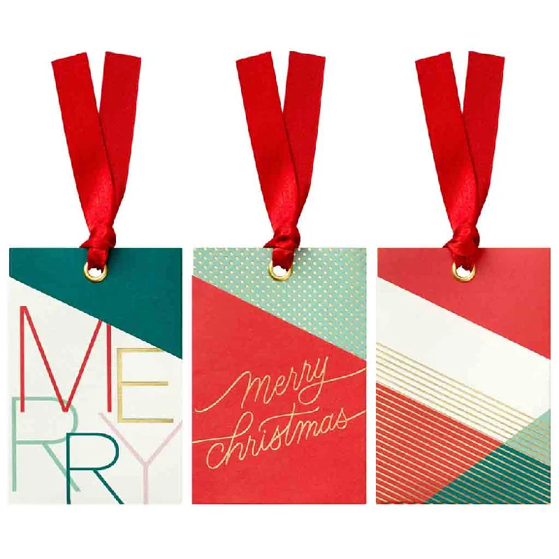 Hallmark : Modern and Merry 3-Pack Christmas Gift Card Holder Tags