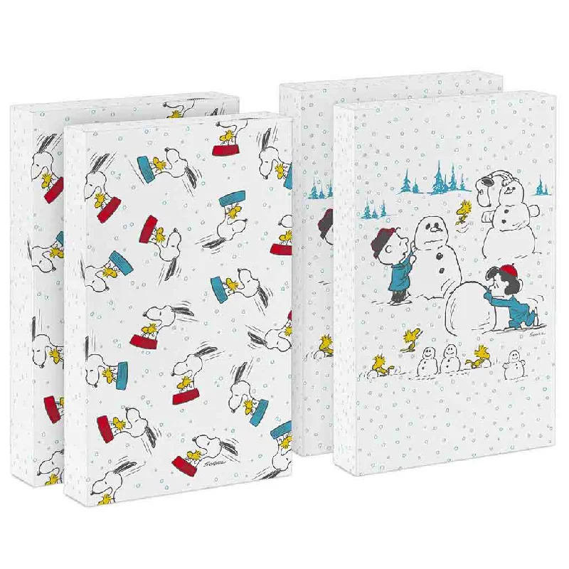 Hallmark : Peanuts® Gang 4-Pack Medium Christmas Gift Boxes