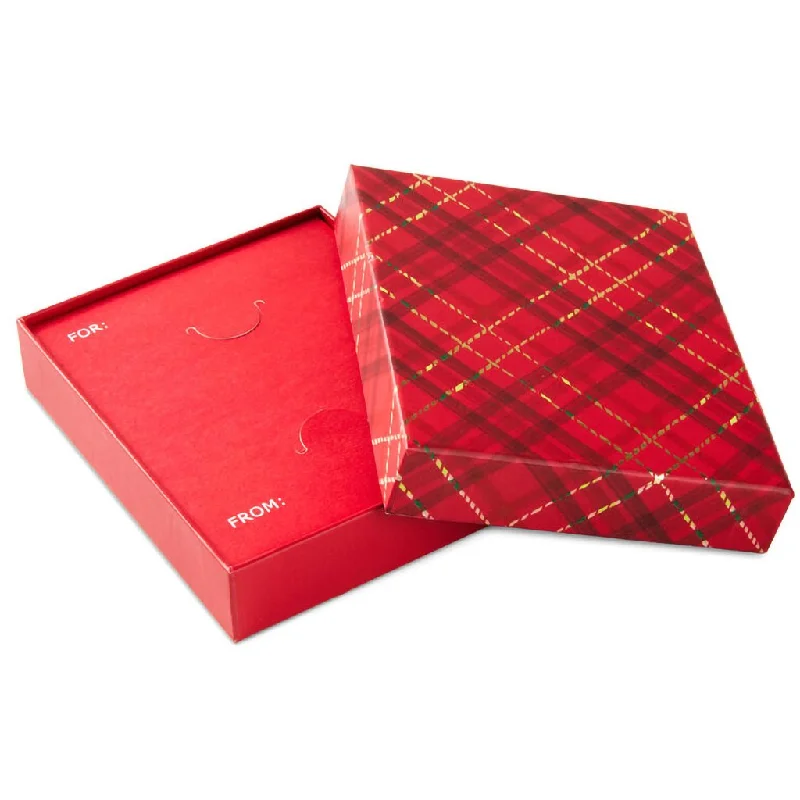 Hallmark : Red Plaid Holiday Gift Card Holder Box